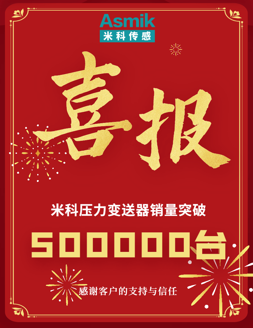 【內(nèi)含福利】米科壓力變送器銷量突破50萬(wàn)臺(tái)！
