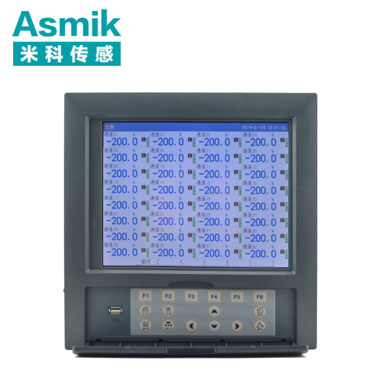 MIK-R8000D 1~40通道彩屏無紙記錄儀 溫度 壓力 電量 液位